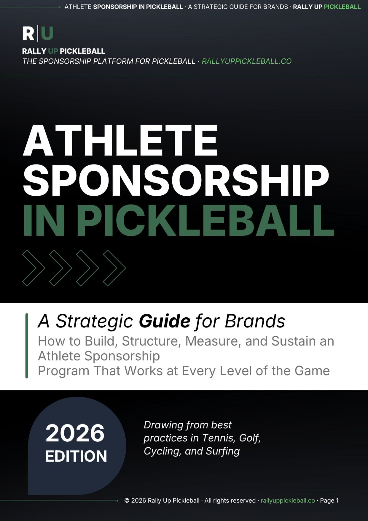 Cover of Athlete Sponsorship in Pickleball, Industry Report 2026